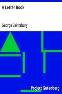 A Letter Book: Selected with an Introduction on the History and Art of Letter-Writing cover