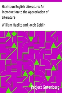 Hazlitt on English Literature: An Introduction to the Appreciation of Literature — William Hazlitt cover
