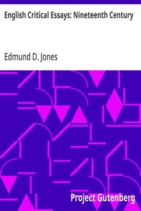 English Critical Essays: Nineteenth Century — Anonymous cover