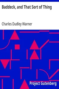Baddeck, and That Sort of Thing — Charles Dudley Warner cover