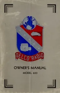 Delco Radio Owner's Manual Model 633; Delcotron Generator Installation — Delco-Remy Corporation cover