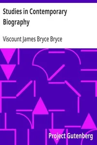 Studies in Contemporary Biography — James Bryce, Viscount Bryce cover