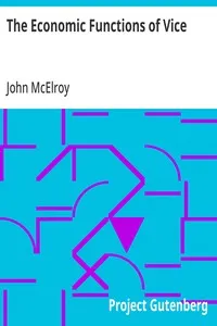The Economic Functions of Vice — John McElroy cover