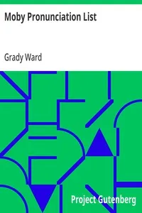 Moby Pronunciation List — Grady Ward cover