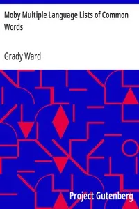 Moby Multiple Language Lists of Common Words — Grady Ward cover