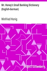 Mr. Honey's Small Banking Dictionary (English-German) — Winfried Honig cover