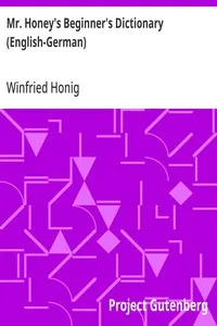 Mr. Honey's Beginner's Dictionary (English-German) — Winfried Honig cover