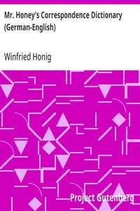 Mr. Honey's Correspondence Dictionary (German-English) — Winfried Honig cover