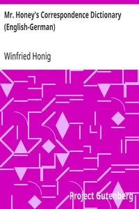 Mr. Honey's Correspondence Dictionary (English-German) cover