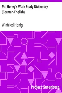 Mr. Honey's Work Study Dictionary (German-English) — Winfried Honig cover