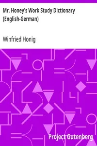 Mr. Honey's Work Study Dictionary (English-German) — Winfried Honig cover