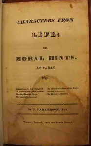 Characters from Life; Or, Moral Hints. In Verse cover