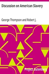 Discussion on American Slavery cover