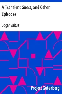 A Transient Guest, and Other Episodes — Edgar Saltus cover