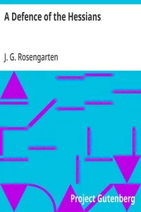 A Defence of the Hessians — J. G. (Joseph George) Rosengarten cover