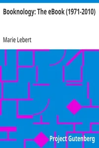 Booknology: The eBook (1971-2010) — Marie Lebert cover