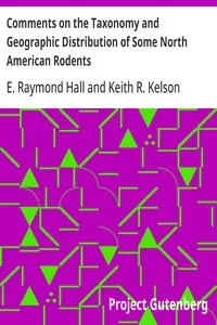 Comments on the Taxonomy and Geographic Distribution of Some North American Rodents cover