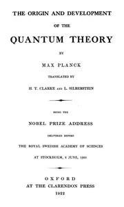 The Origin and Development of the Quantum Theory — Max Planck cover