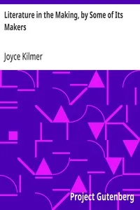 Literature in the Making, by Some of Its Makers — Anonymous cover