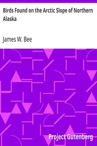 Birds Found on the Arctic Slope of Northern Alaska — James W. Bee cover