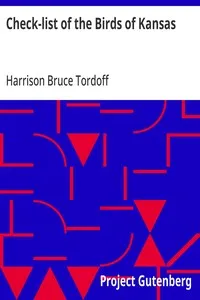Check-list of the Birds of Kansas — Harrison Bruce Tordoff cover