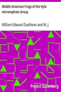 Middle American Frogs of the Hyla microcephala Group — William Edward Duellman cover
