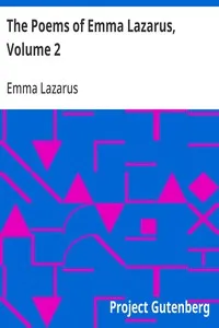 The Poems of Emma Lazarus, Volume 2: Jewish poems: Translations — Emma Lazarus cover