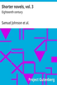 Shorter novels, vol. 3 : $b Eighteenth century — Samuel Johnson cover