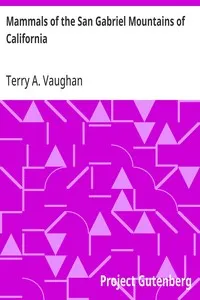 Mammals of the San Gabriel Mountains of California — Terry A. Vaughan cover