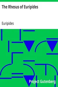 The Rhesus of Euripides — Euripides cover