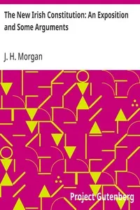 The New Irish Constitution: An Exposition and Some Arguments — Anonymous cover