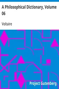 A Philosophical Dictionary, Volume 06 cover