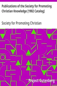 Publications of the Society for Promoting Christian Knowledge [1902 Catalog] cover