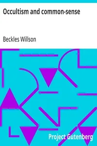 Occultism and common-sense cover