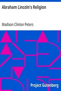 Abraham Lincoln's Religion — Madison Clinton Peters cover
