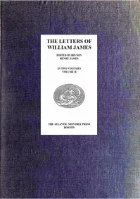 The Letters of William James, Vol. 2 — William James cover