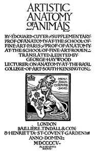 Artistic Anatomy of Animals — Édouard Cuyer cover