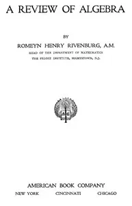 A Review of Algebra — Romeyn Henry Rivenburg cover