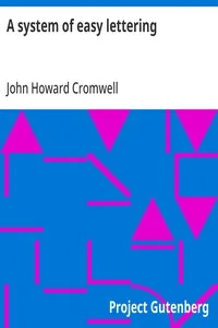 A system of easy lettering — John Howard Cromwell cover