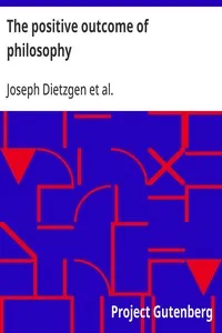 The positive outcome of philosophy cover