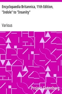 Encyclopaedia Britannica, 11th Edition, "Indole" to "Insanity": Volume 14, Slice 5 — Various cover