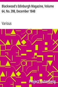 Blackwood's Edinburgh Magazine, Volume 64, No. 398, December 1848 — Various cover