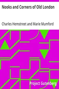 Nooks and Corners of Old London — Charles Hemstreet cover