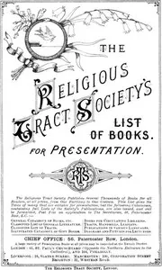 The Religious Tract Society Catalogue - 1889 cover