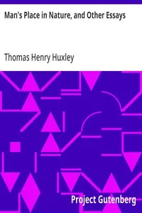 Man's Place in Nature, and Other Essays — Thomas Henry Huxley cover