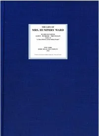 The Life of Mrs. Humphry Ward — Janet Penrose Trevelyan cover