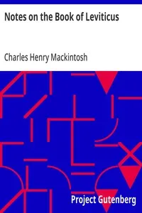 Notes on the Book of Leviticus — Charles Henry Mackintosh cover