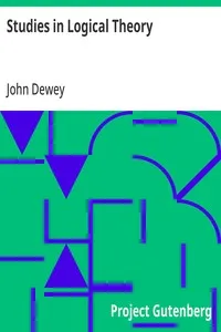 Studies in Logical Theory — John Dewey cover