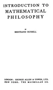 Introduction to Mathematical Philosophy — Bertrand Russell cover