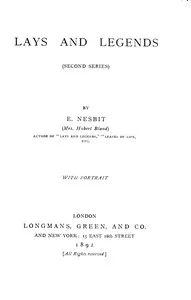 Lays and Legends (Second Series) — E. (Edith) Nesbit cover